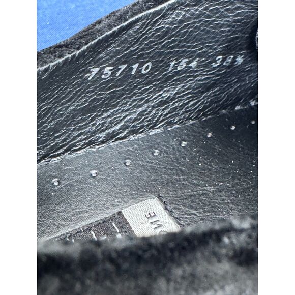 Fratelli Rossetti Unique Italian Black Velvet Gold Embroidery SlipOn Flats 8.5 W - Picture 4 of 10